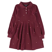 Girl Long Sleeves Polo Dress Knit 2-14y