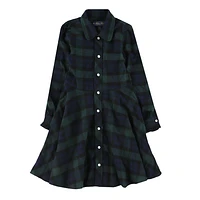 Girl Long Sleeves Shirt Dress Woven