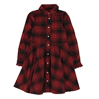 Girl Long Sleeves Shirt Dress Woven 2-14y