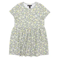 Flowers Short Sleeves Dress Knit 2-14y