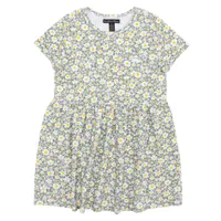 Flowers Short Sleeves Dress Knit 2-14y