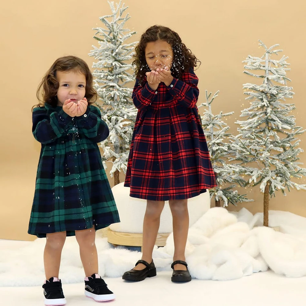 Plaid Flannel Dress 2-14y