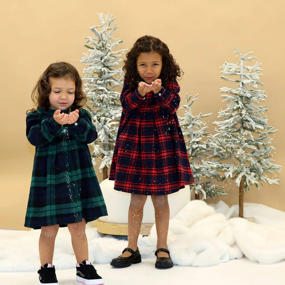 Plaid Flannel Dress 2-14y