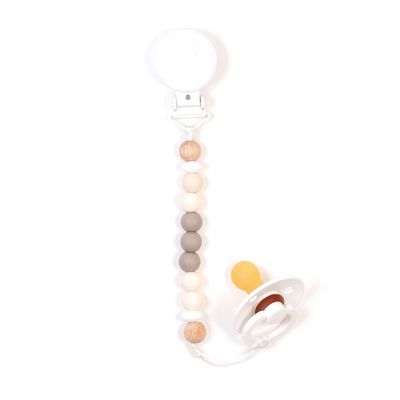 Pacifier Clip Ora - White Ivory