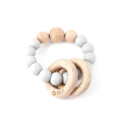 Clic-Clac Wood Rattle - Gray