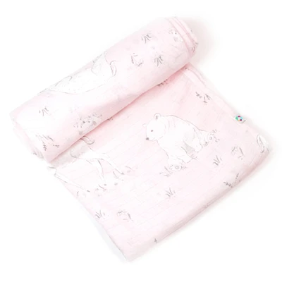 Couverture Mousseline Bambou - Rose