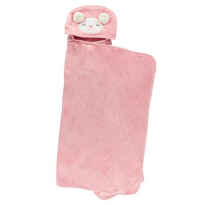 Deluxe Hooded Towel Llama - Pink