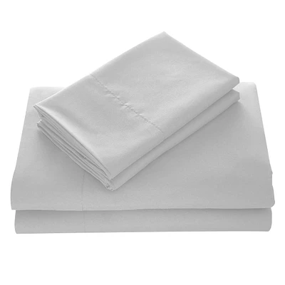 Ensemble de Draps Lit Simple - Gris Pâle