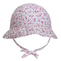 Flower Print Cotton Hat 0-18m