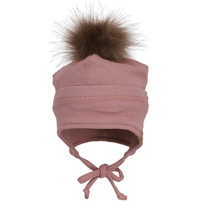 Pompom Rib Hat 3-18m