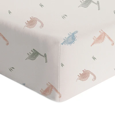 Crib Fitted Sheet - Dino