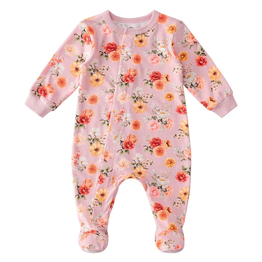 Pyjama Magnétique Fleurs Prématuré - 12mois