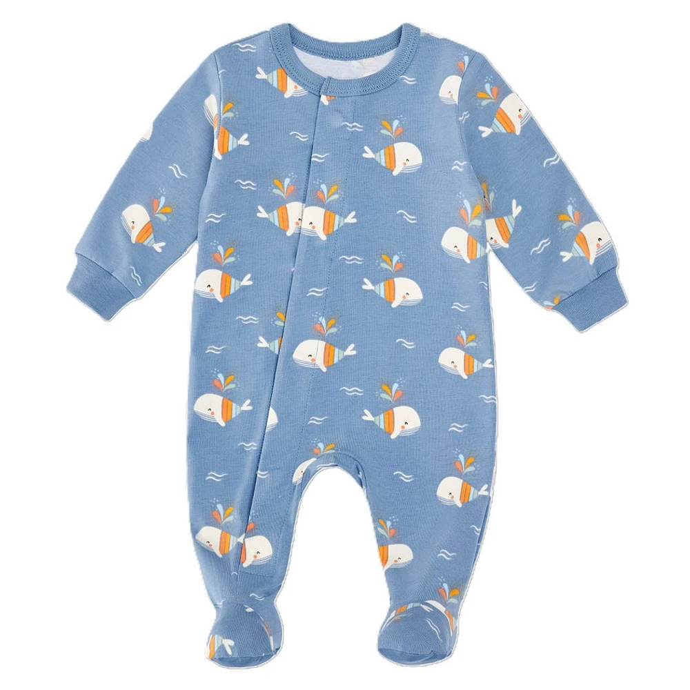 Whales Magnetic Pajamas Premature-12m