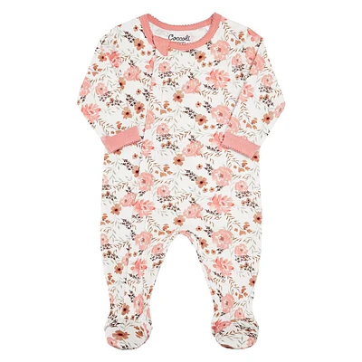 Floral Modal Zip Footie 1-18m