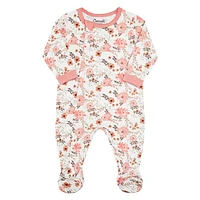 Floral Modal Zip Footie 1-18m