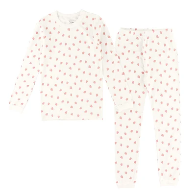 Strawberries Long Pajamas 2-12y