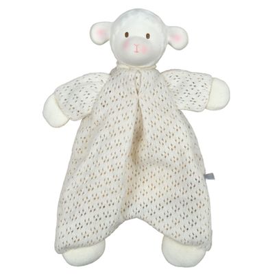 Bahbah the Lamb Baby Lovey with Organic Natural Rubber Teether