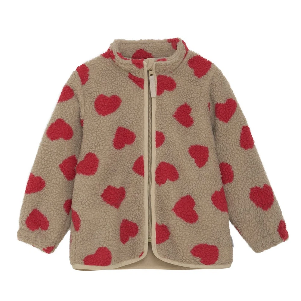 Heart Teddy Fleece Jacket 2-10y