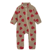 Heart Teddy Fleece Suit 3m-2y