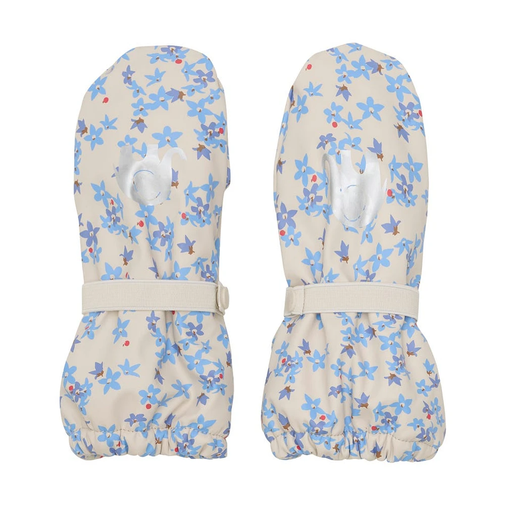 Floral PU Mitts 1-8y