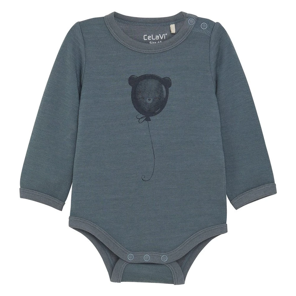 Balloon Merino Bodysuit 0m-1y