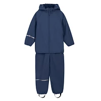 Solid PU Rainwear Set 5-10y