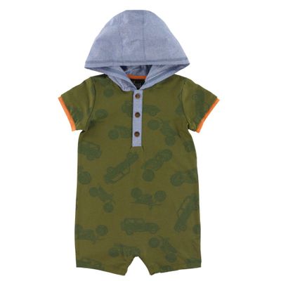 Cactus Hooded Romper 3-24m