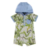 Surf Spot Hooded Romper 3-24m