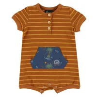 Surf Spot Striped Romper 3-24m