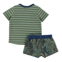 Surf Spot Print Short Set 3-24m