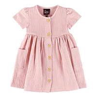 Pink Muslin Dress 3-24m