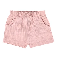 Pink Muslin Shorts 3-24m