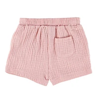 Short Mousseline Rose 3-24mois