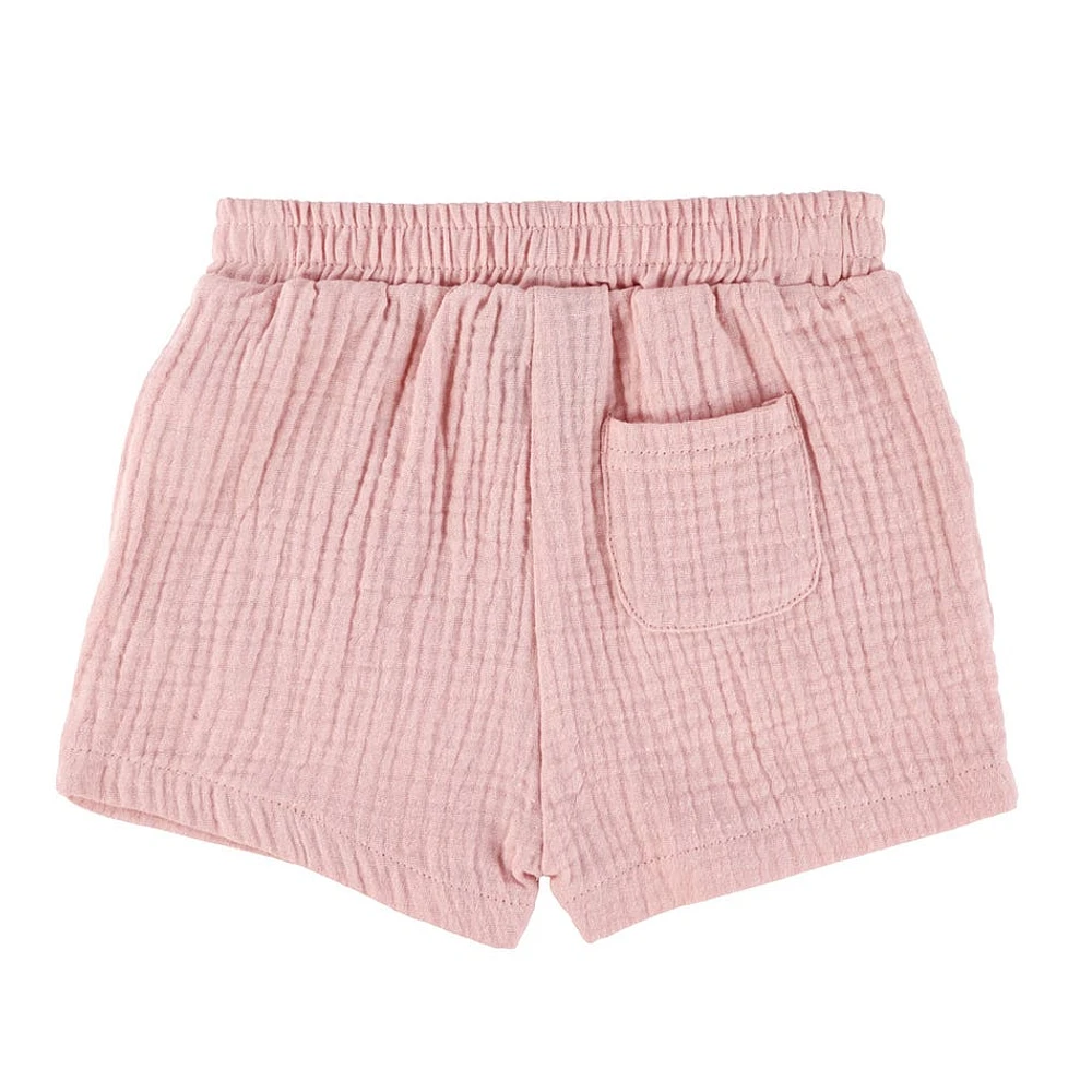 Short Mousseline Rose 3-24mois