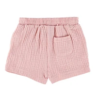 Pink Muslin Shorts 3-24m