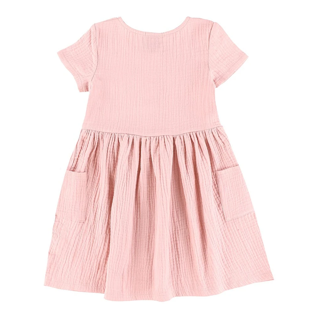 Pink Muslin Dress 2-8y