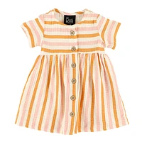 Striped Muslin Dress 3-24m