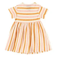 Striped Muslin Dress 3-24m