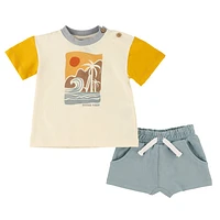 Horizon Wave Short Set 3-24m