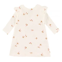 Printed Melody Rib Dress 3-24m