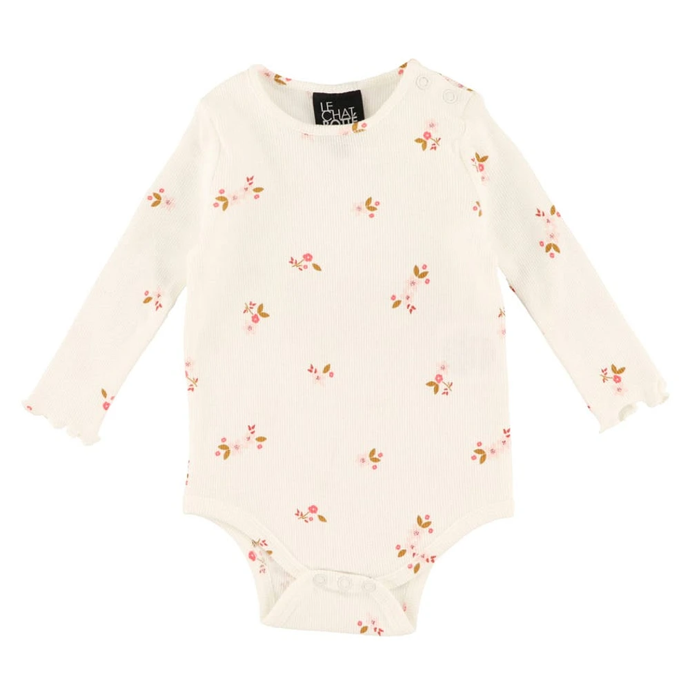 AOP Melody Rib Bodysuit 3-24m