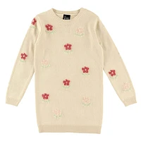 Robe Tricot Mélodie Fleurs 2-8ans