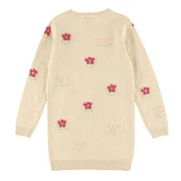 Robe Tricot Mélodie Fleurs 2-8ans