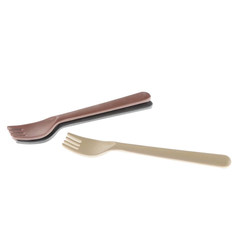 Bamboo Toddler Fork 3-pack - Fog/Beet/Ocean