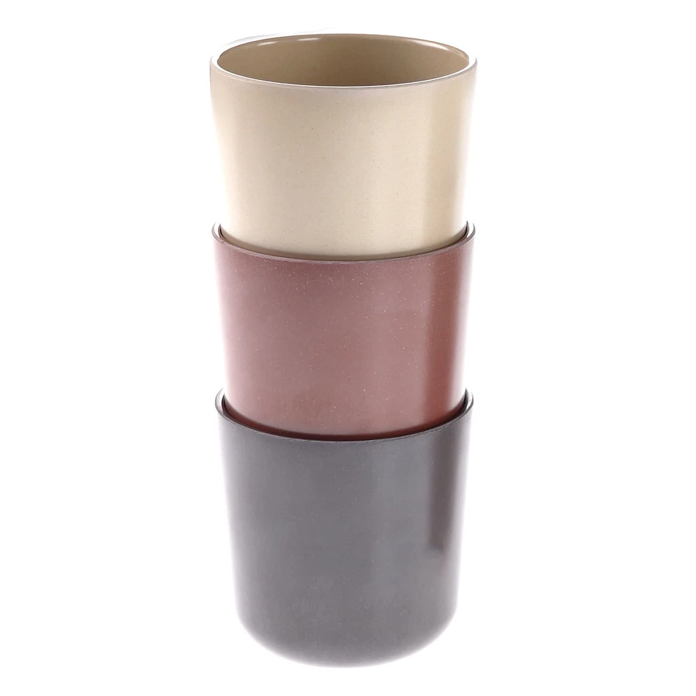 Verre en Bambou Paquet de 3 - Fog/Beet/Océan