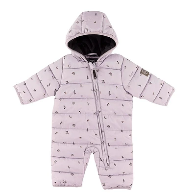 Flowers One Piece Snowsuit 0-18m