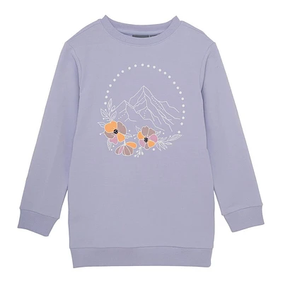 Flowers Sweatshirt Dress 4-8y