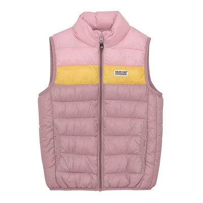 Colorblock Quilted Vest 4-8y