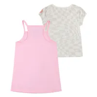 2-in-1 Print Dress Set 2-4T