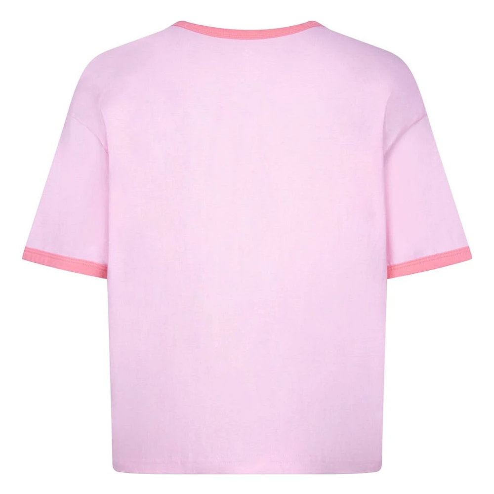 T-Shirt Boxy Rose 7-16ans